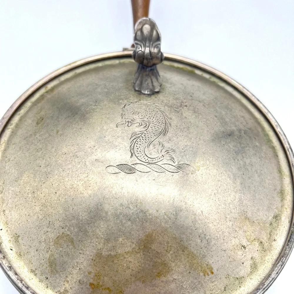 Vintage JLS Silent Butler‎ Crumb Saver Catcher Ashtray Silver Plated